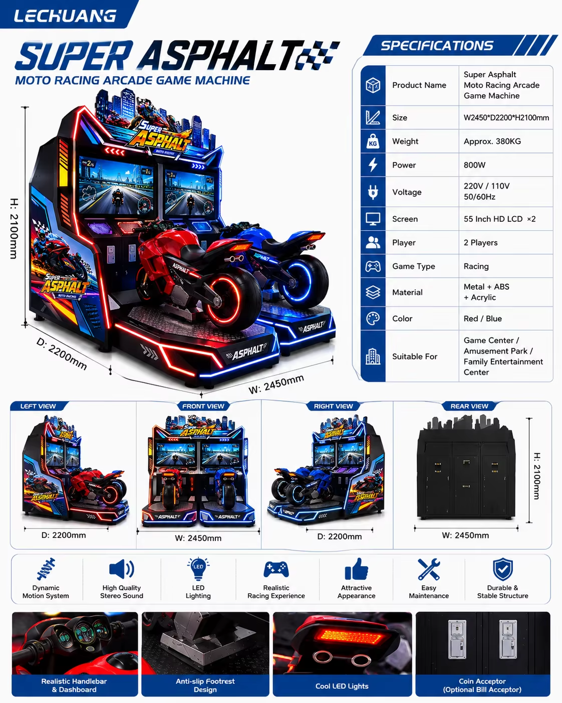 Twin Motorcycle Racing Arcade Machine - Image 8