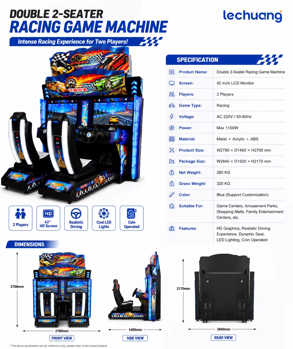 Twin-Seat Racing Simulator Arcade Machine - Image 6