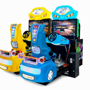 Two-player car racing arcade machine by LeChuang
