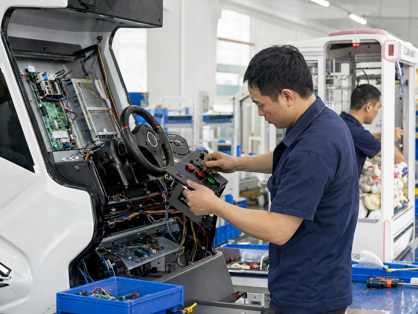 LeChuang arcade machine factory production workshop