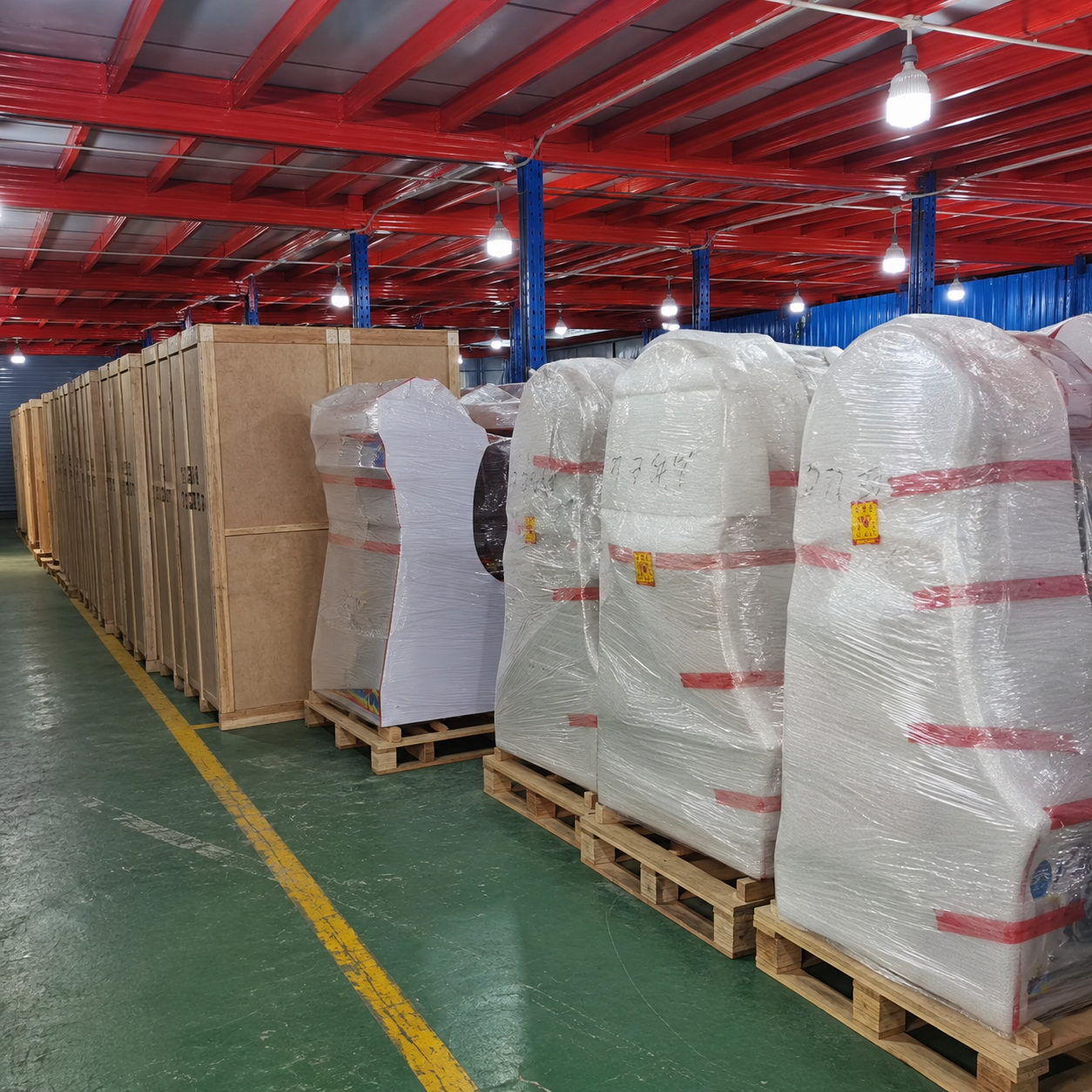 LeChuang commercial arcade machines prepared for worldwide delivery
