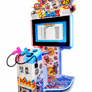Two player shooting arcade machine with dual gun controls by LeChuang